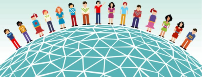 Social Media Network Connection Concept With Social Qr Code And World Map Background 11db5d4